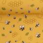 Preview: Baumwolldruck Bienen goldgelb von Swafing